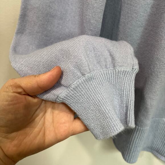 Loft Lavender Sweater Wool Blend Knit Top Women’s Cottagecore Soft Knit Sz L - Picture 8 of 10